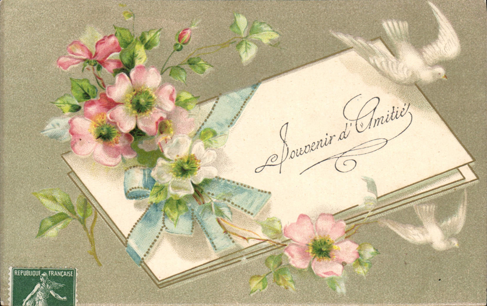 CPA Fantaisie Fleurs Colombes 