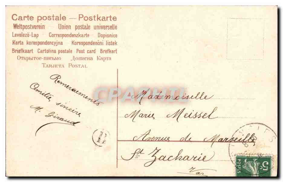 CPA Fantaisie Fleurs Colombes  — Rückseite
