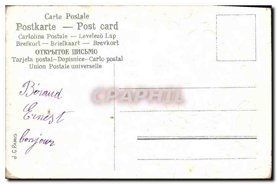 CPA Fantaisie Fleurs Colombe Muguet  — Verso