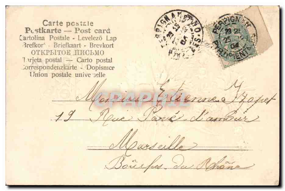 CPA Fantaisie Fleurs  — Rückseite