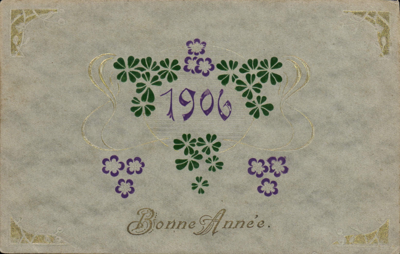 CPA Fantaisie Fleurs Annee 1906 