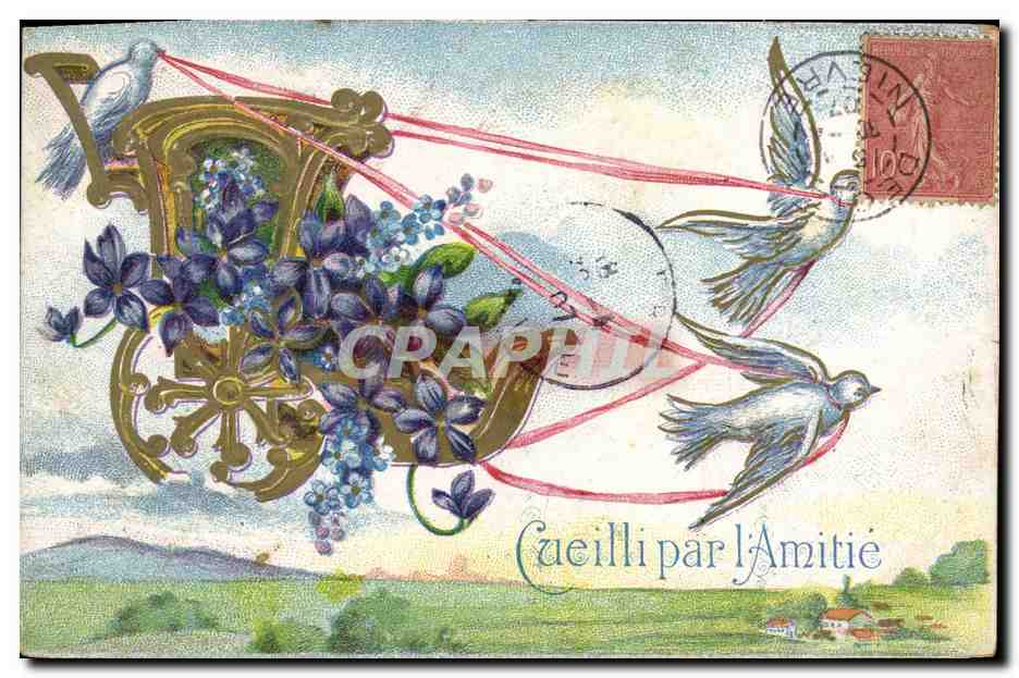 CPA Fantaisie Fleurs Colombes 