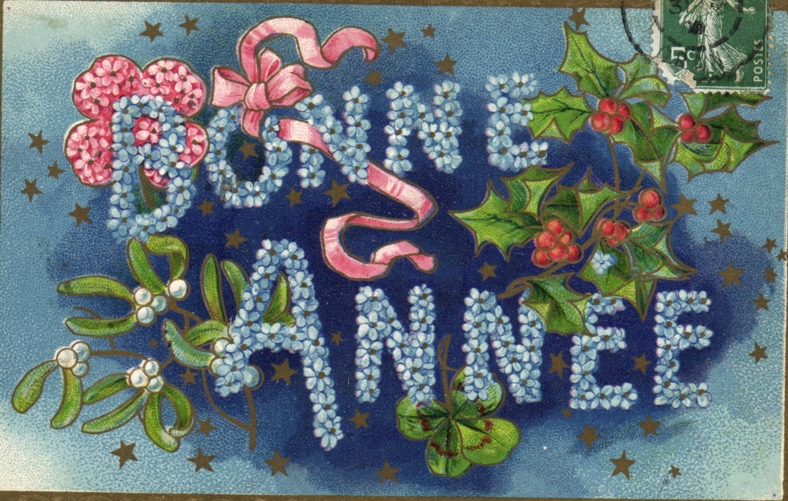 Bonne Année — décorations de Noël — K.F. Éditeurs, Paris, Série 0.1957