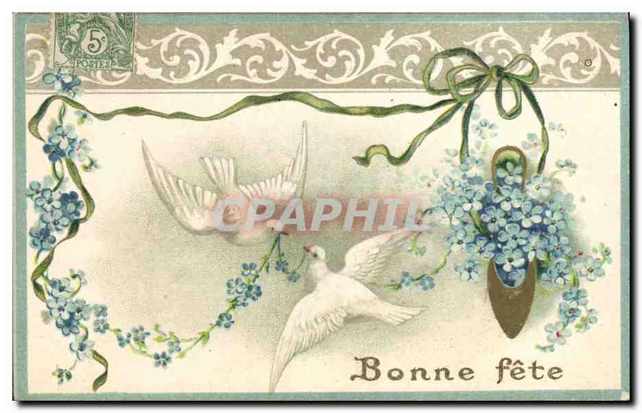 CPA Fantaisie Fleurs colombes 
