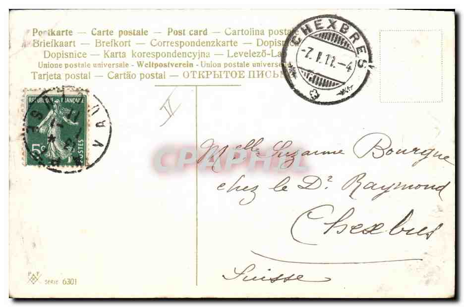 CPA Fantaisie Bonne annee Biches  — Verso