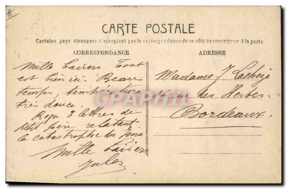 CPA Tennis Femme Equitation Cheval  — Verso