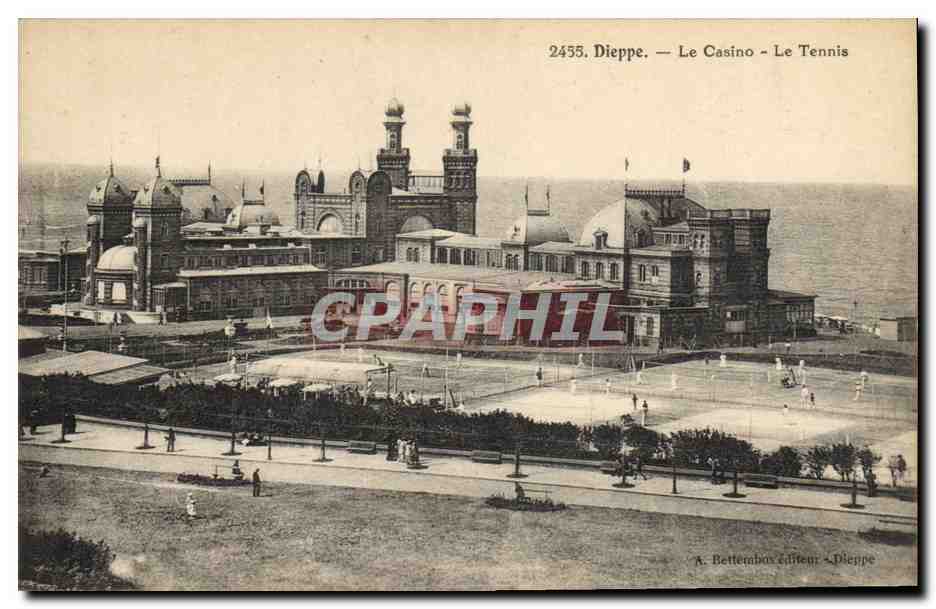 CPA Tennis Dieppe le casino Publicite Cercle 