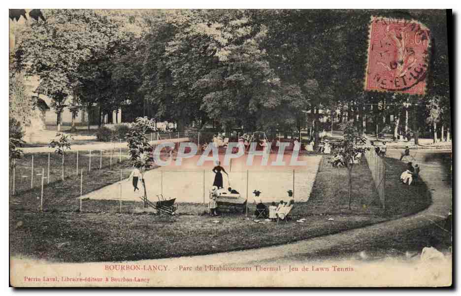 Bourbon-Lancy — Parc de l'Établissement Thermal — Jeu de Lawn Tennis