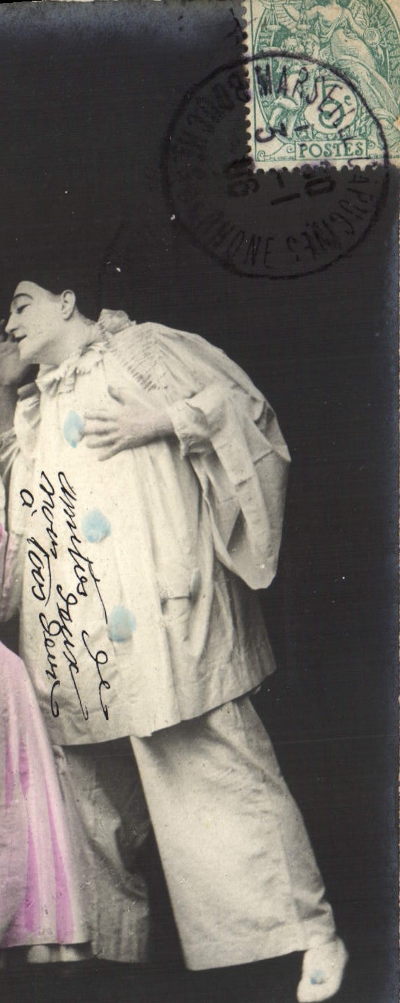 CPA Fantaisie Pierrot Colombine reste indifferente 
