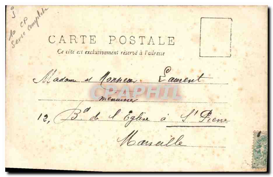 Scène de théâtre — comédie romantique — éditeur J. Dablon, n° 3 — Verso