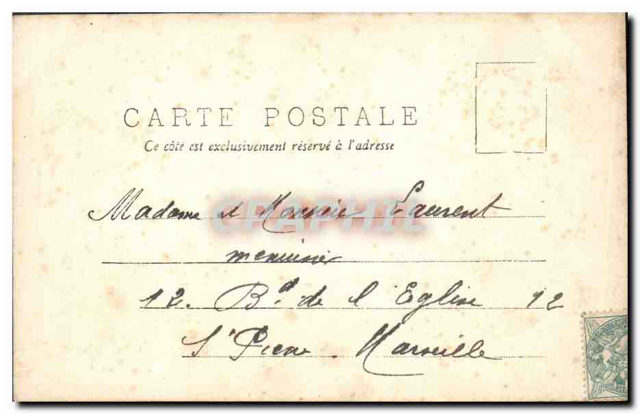 Clown peignant — scène de théâtre — éditeur non visible — Rückseite