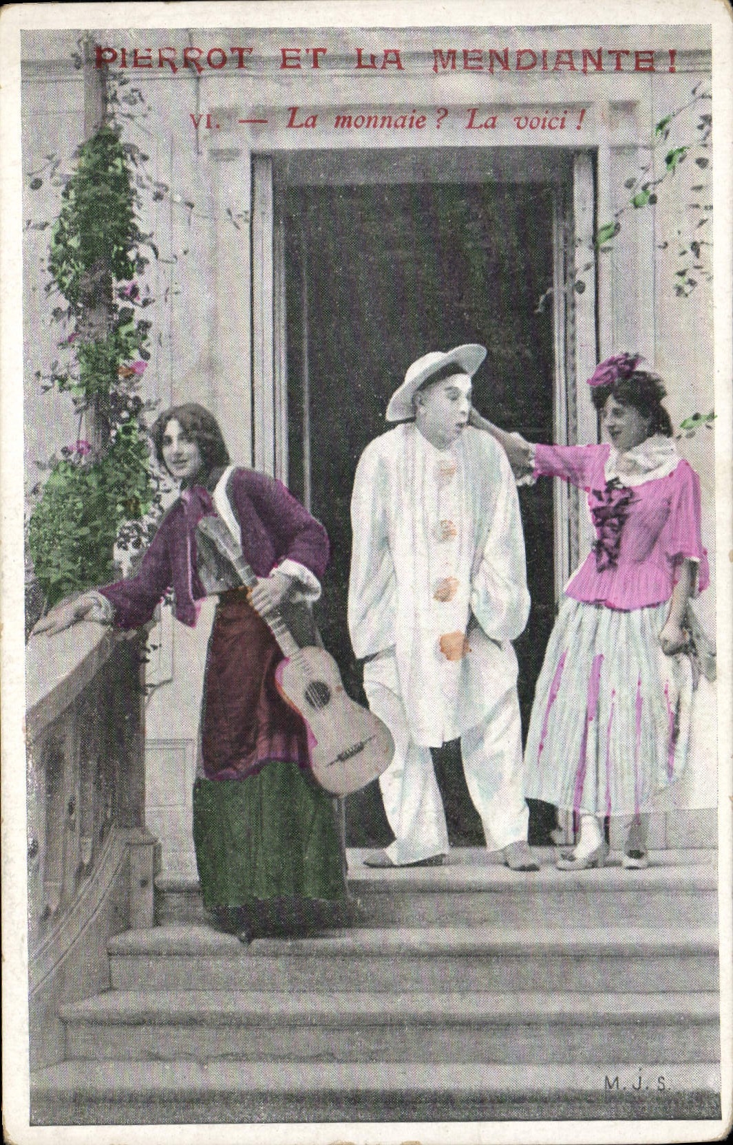 Pierrot et la mendiainte! — scène VI — M.J.S.