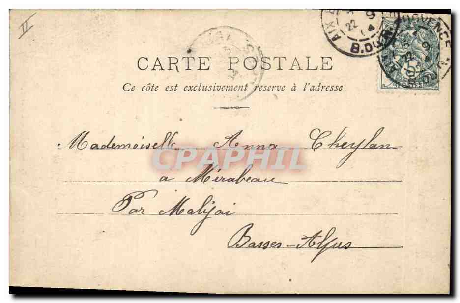 CPA Fantaisie Pierrette et Pierrot — Verso