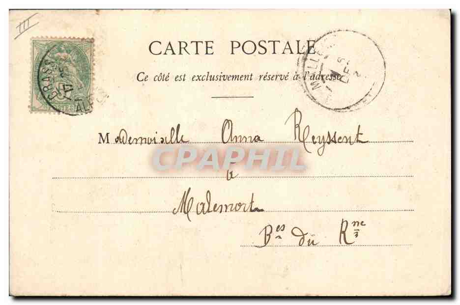 CPA Fantaisie Pierrot avocat Regardez ce visage  — Verso