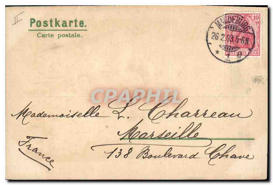 CPA Fantaisie Pierrot  — Verso