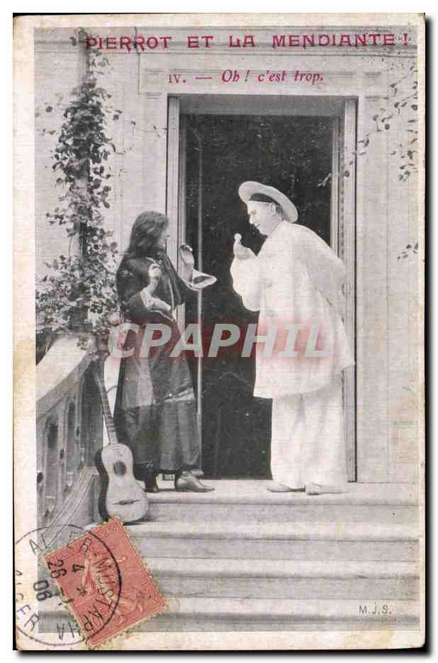 Pierrot et la Mendiante — scène IV — Oh ! c'est trop. — M.J.S.