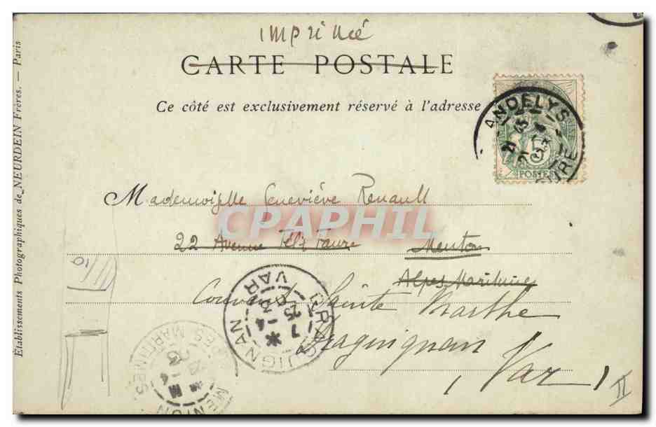 CPA Arbre Le Grand Andely La fontaine miraculeuse de Sainte Clotilde  — Verso