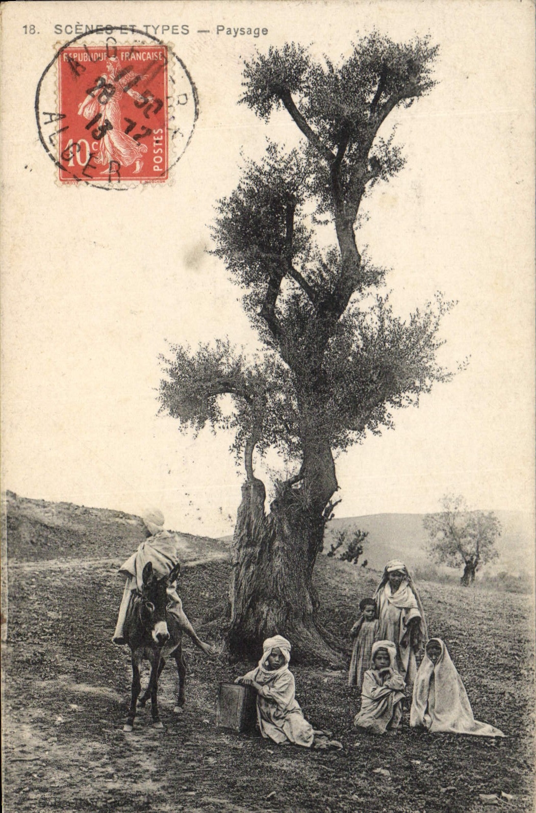 CPA Arbre Algerie Enfants 