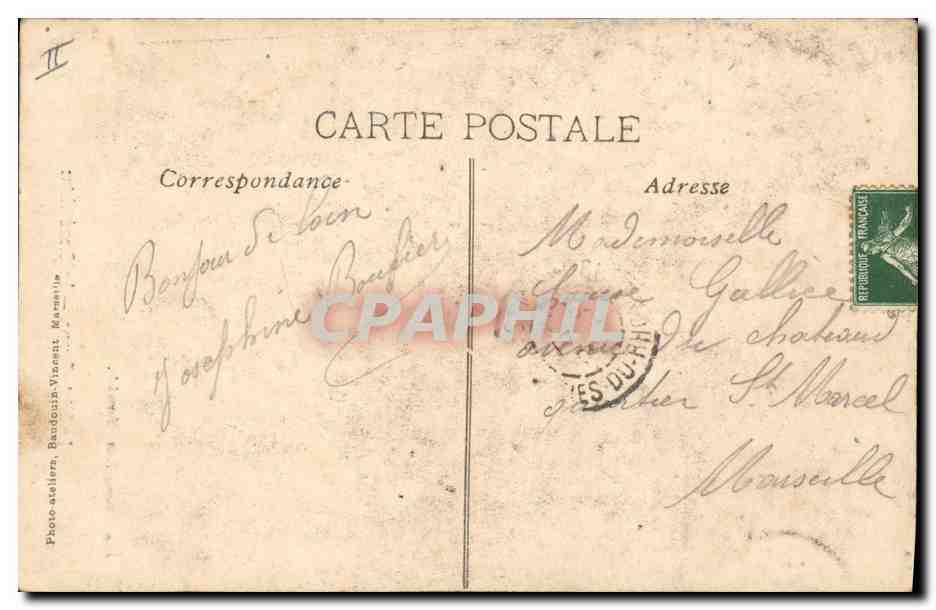 CPA Arbre La Sainte Baume Le grand chene  — Rückseite