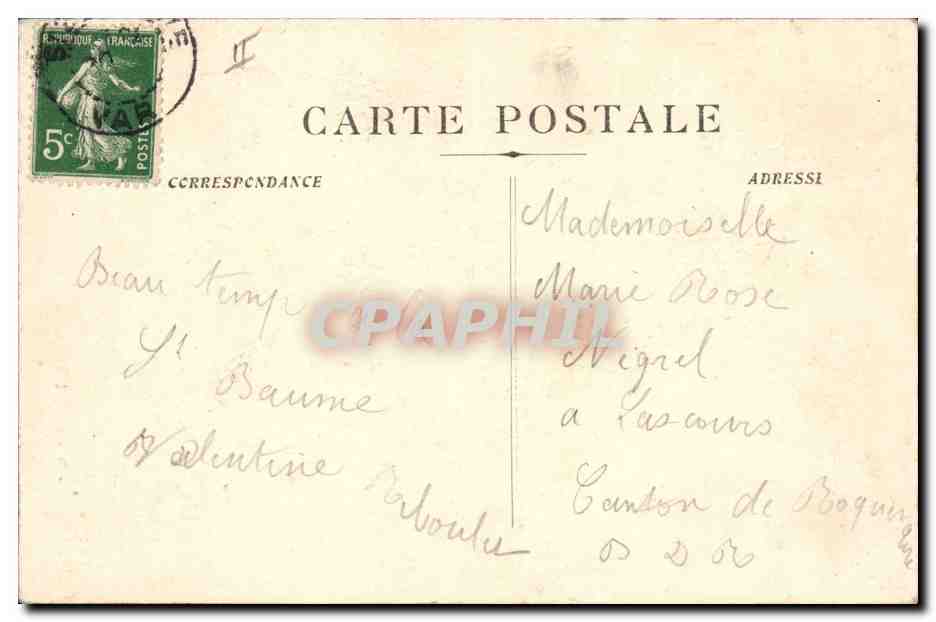 CPA Arbre La Sainte Baume Le grand chene  — Rückseite