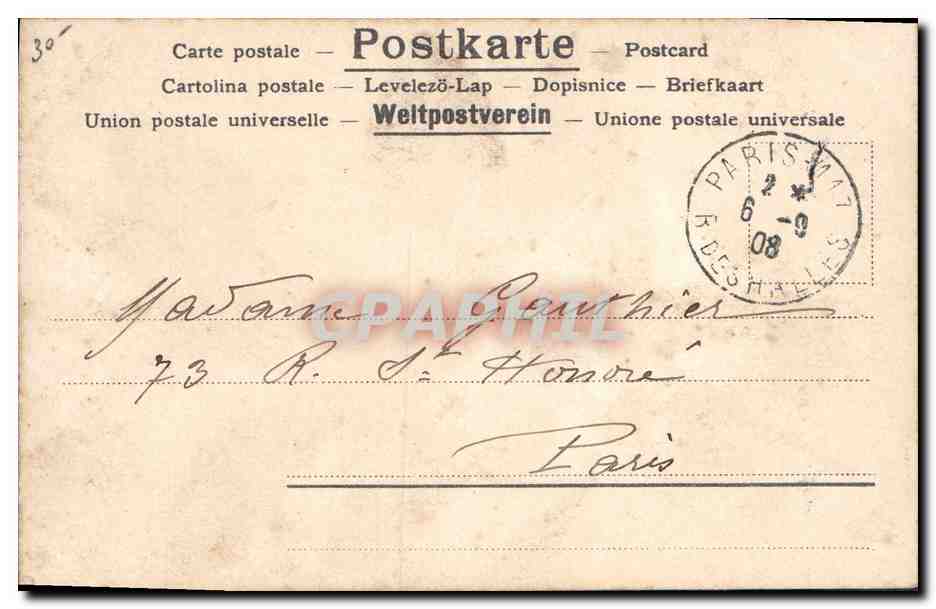 CPA Fantaisie Fleurs Citron  — Rückseite