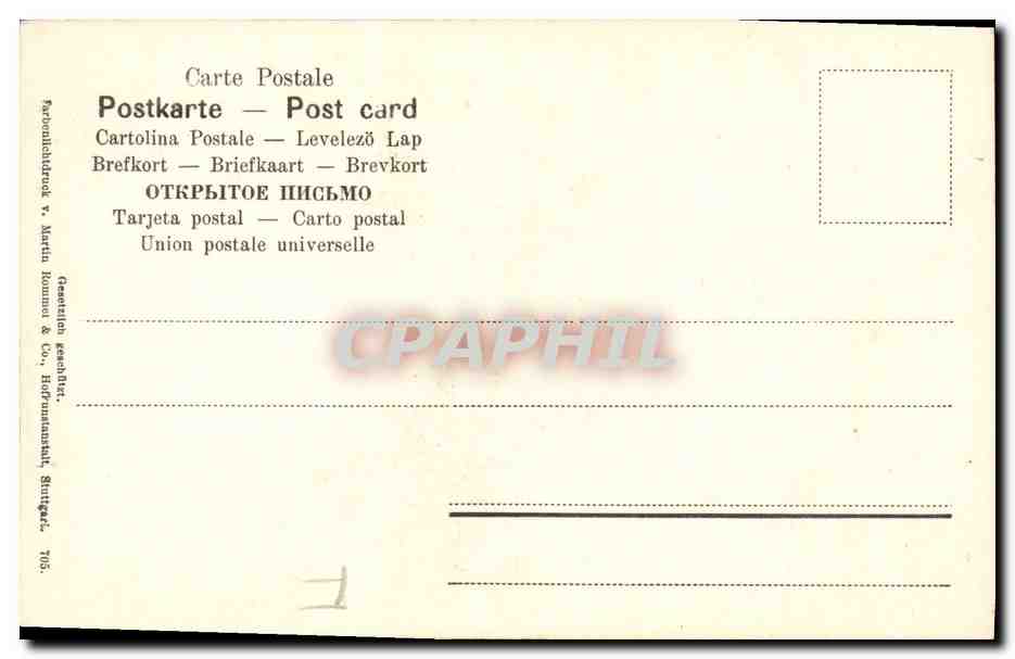 CPA Fantaisie Fleurs Prunes  — Rückseite