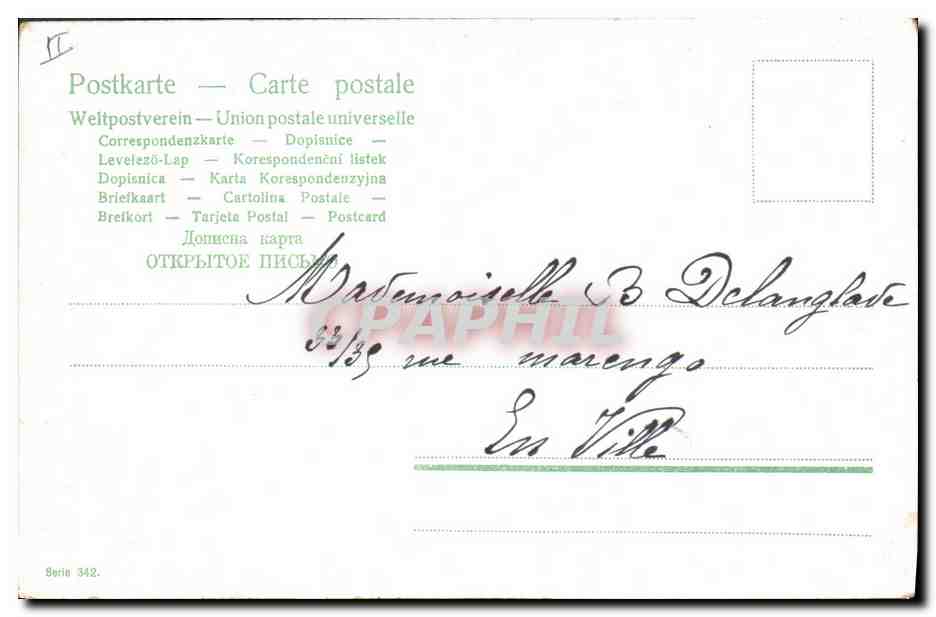 CPA Fantaisie Fleurs  — Rückseite
