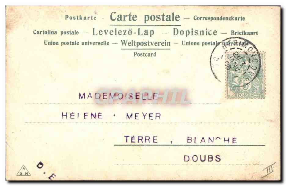 CPA Fantaisie Fleurs  — Verso