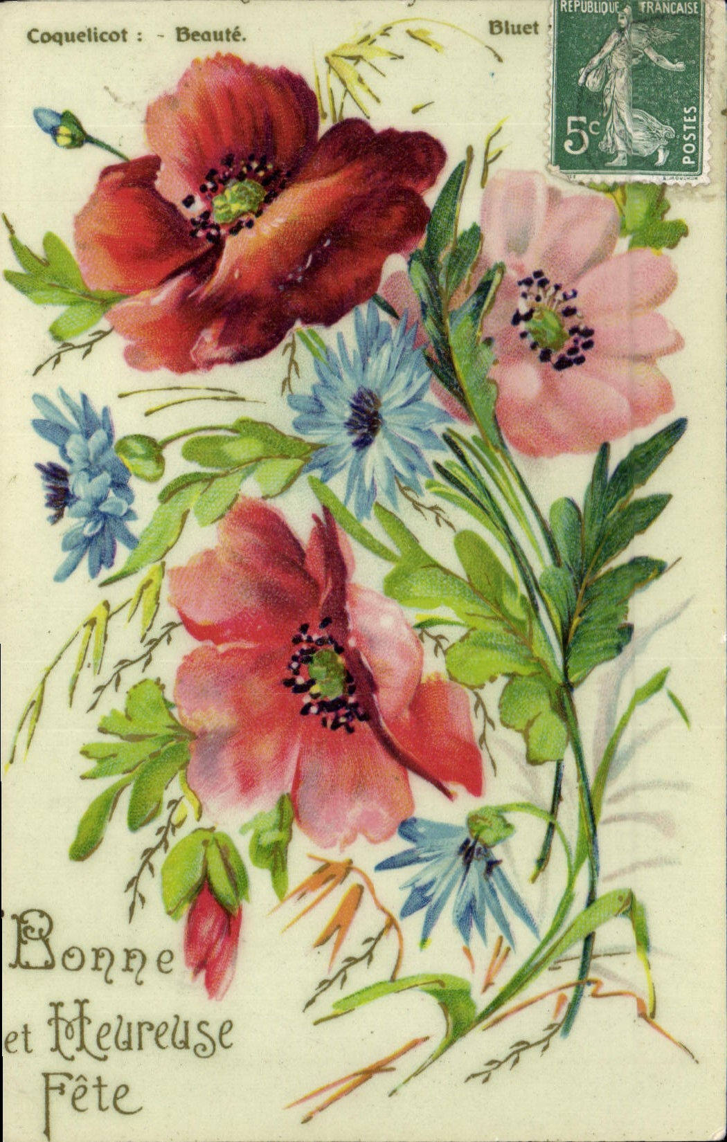 CPA Fantaisie Fleurs 