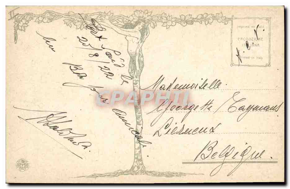 CPA Fantaisie Fleurs  — Verso