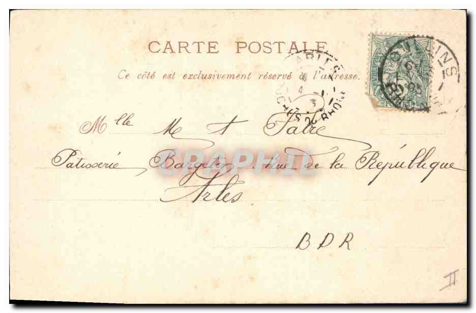 CPA Fantaisie Fleurs  — Rückseite