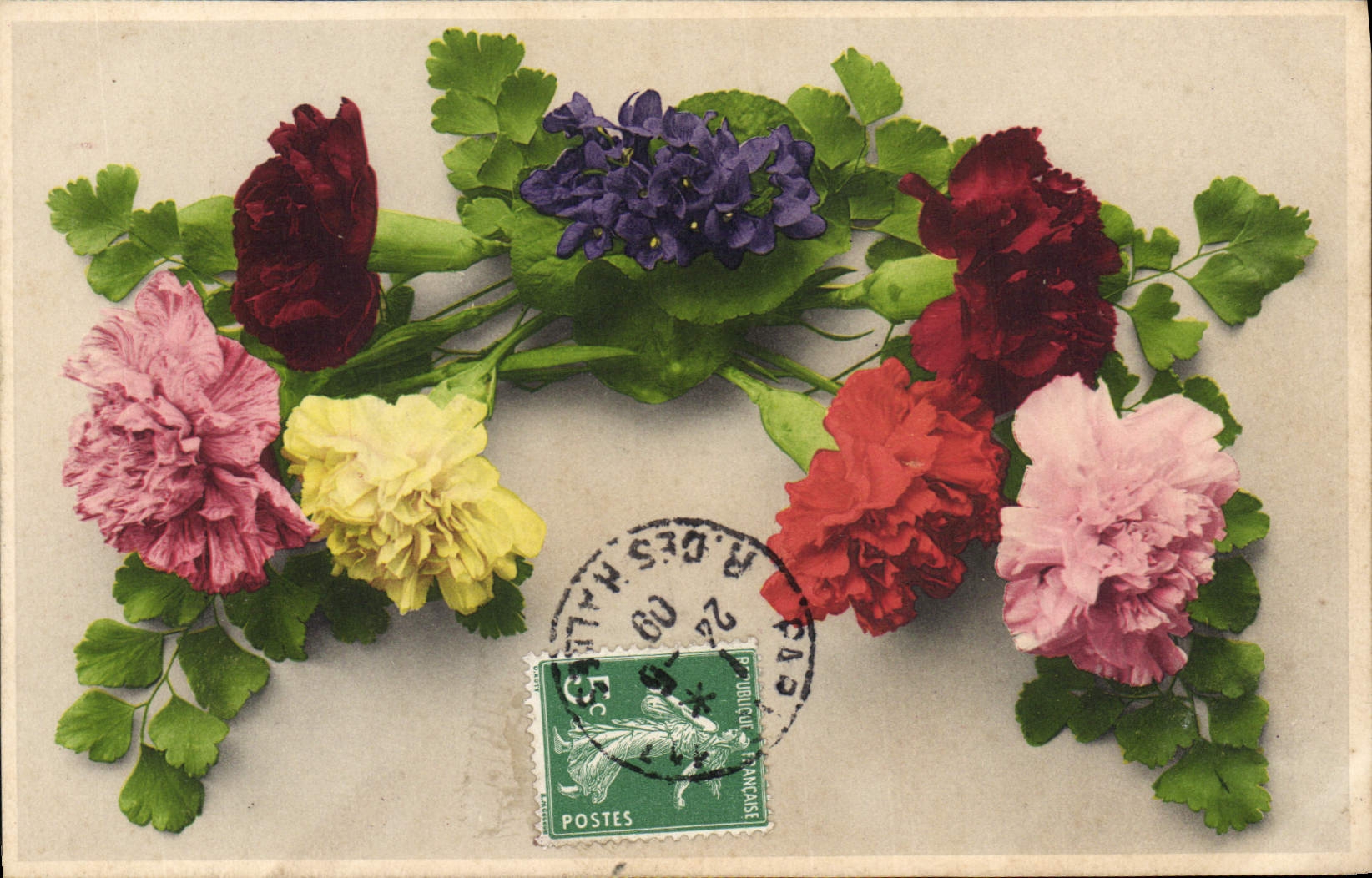 CPA Fantaisie Fleurs 