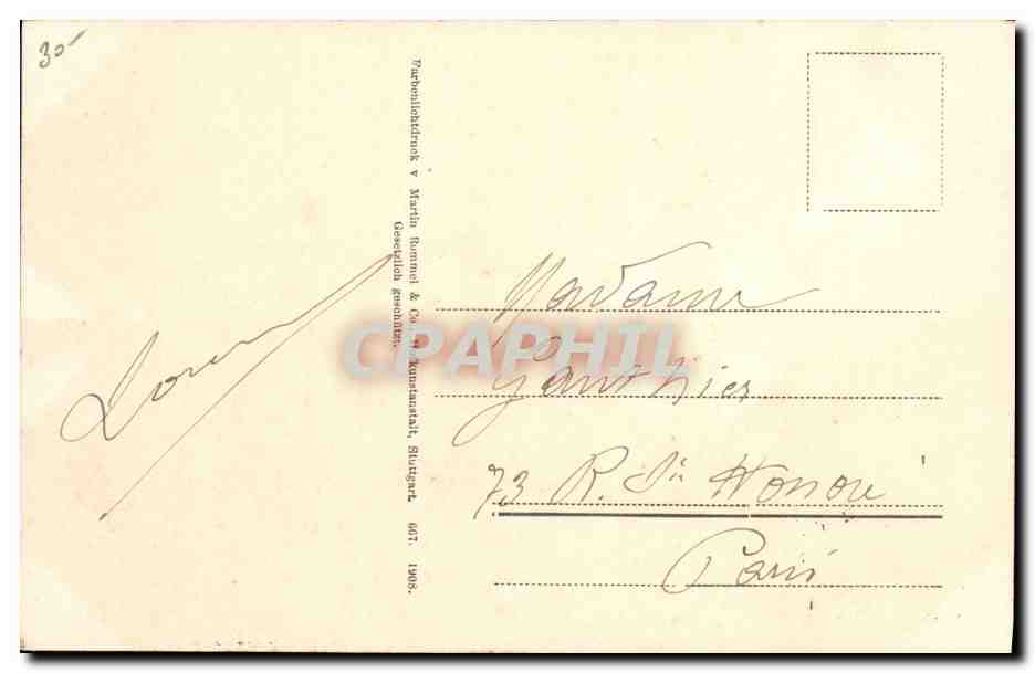 CPA Fantaisie Fleurs  — Back