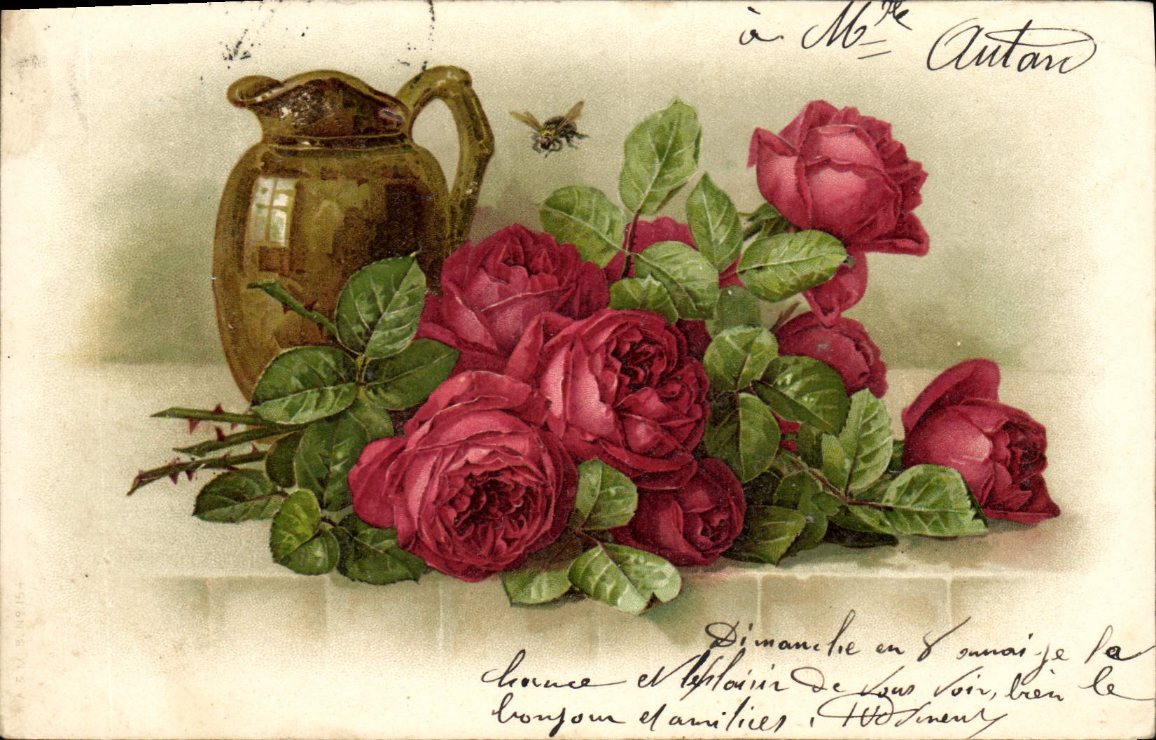 CPA Fantaisie Fleurs 