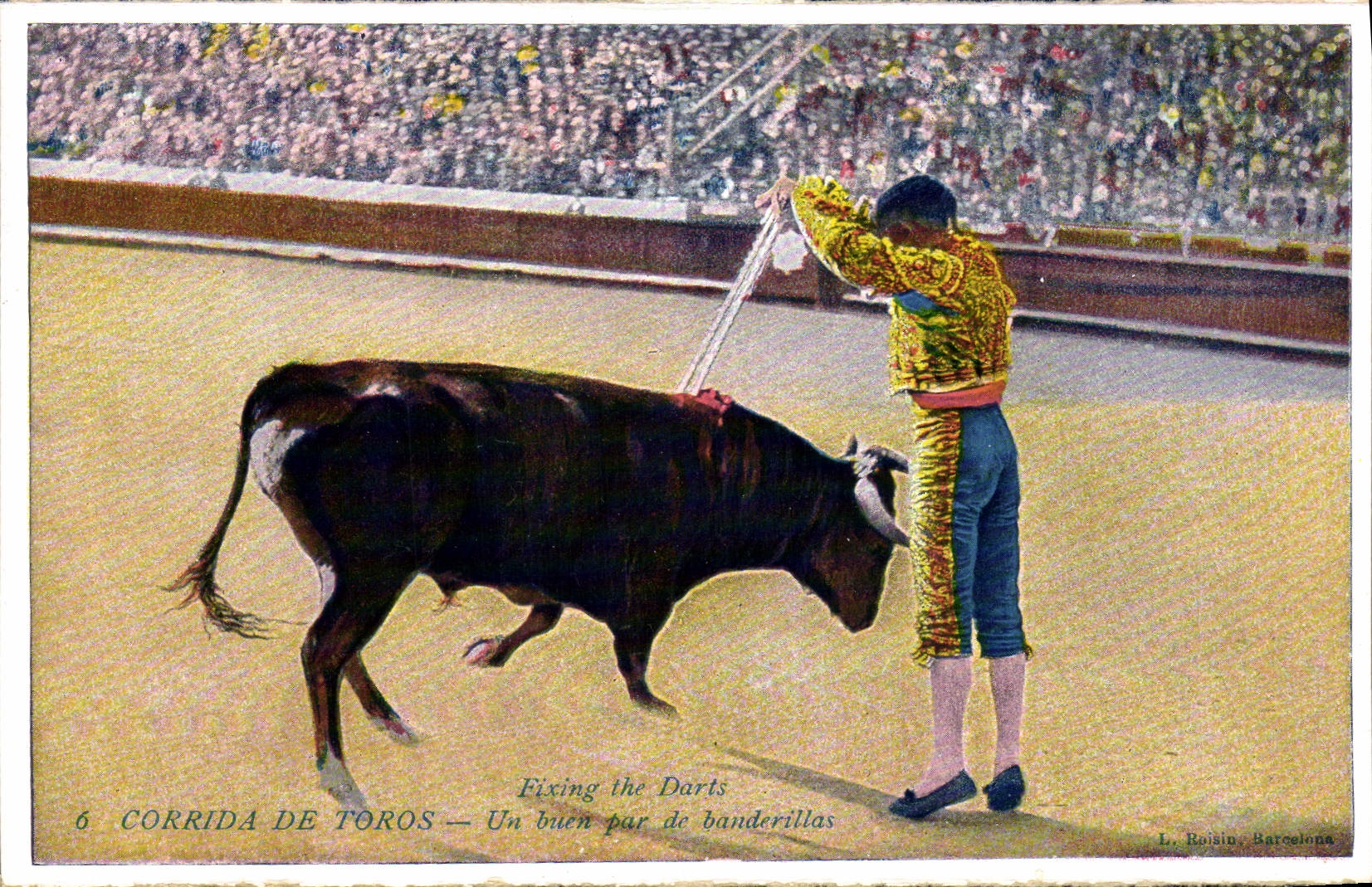 CPA Corrida Course de taureaux Corrida de Toros Un buen par de banderillas