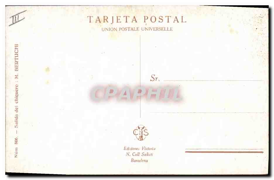 CPA Corrida Course de taureaux Bertuchi — Rückseite