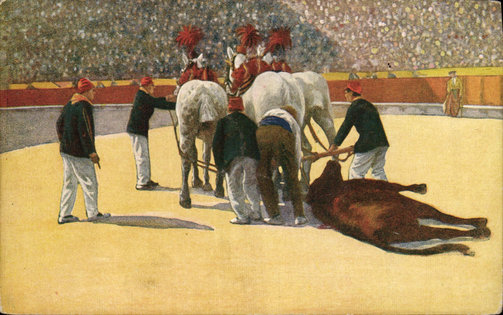 CPA Corrida Course de taureaux Arrastre