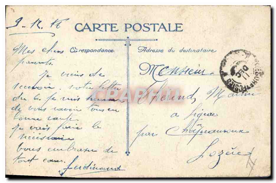 CPA Militaria General Franchet d'Esperey  — Rückseite