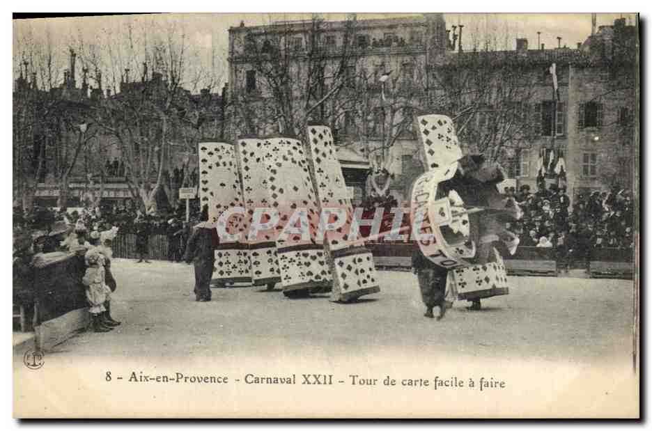 CPA Carnaval XXII Tour de carte facile a faire Aix en Provence 