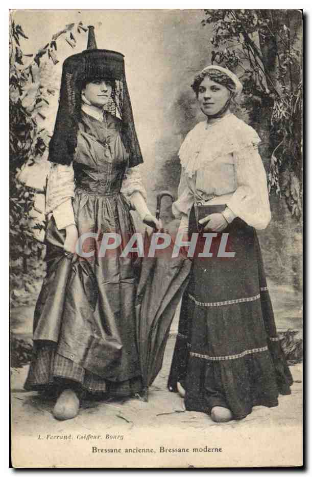CPA Folklore Bressane ancienne Bressane moderne 