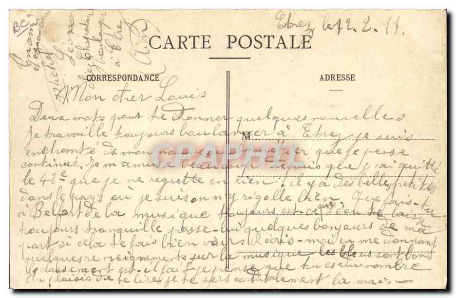 Les Ebaudes en Bresse — B. Ferrand, éditeur, 41 Rue Centrale, Bourg (Ain) — n°15 — Verso