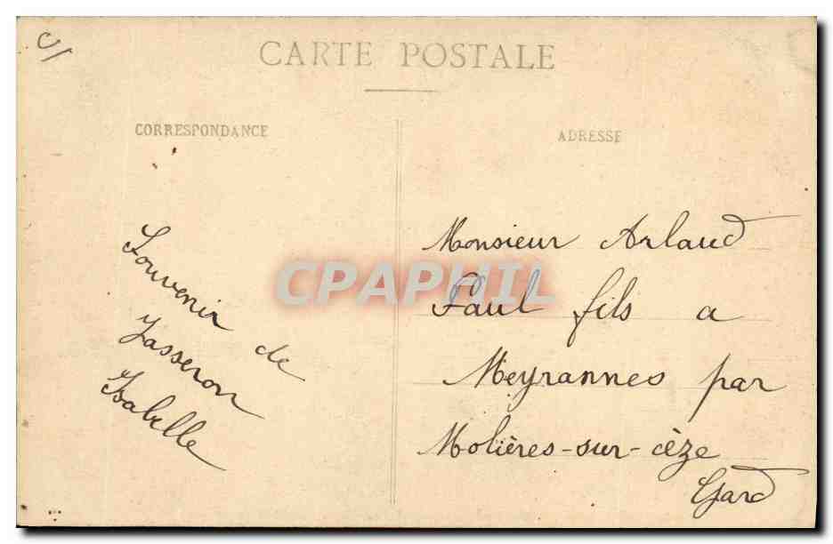 CPA Folklore Jeunes Bressanes  — Verso