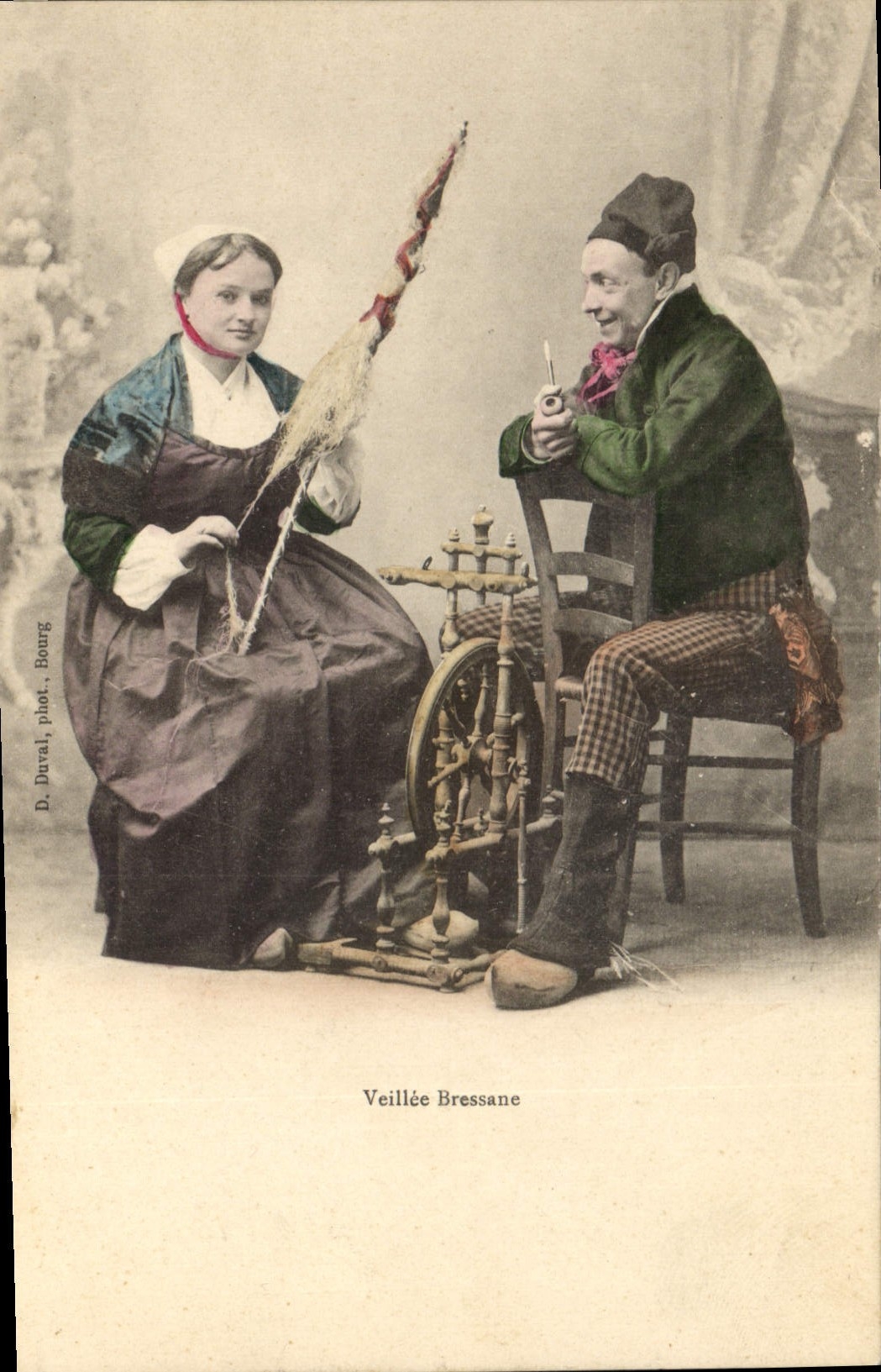CPA Folklore Veillee Bressane 
