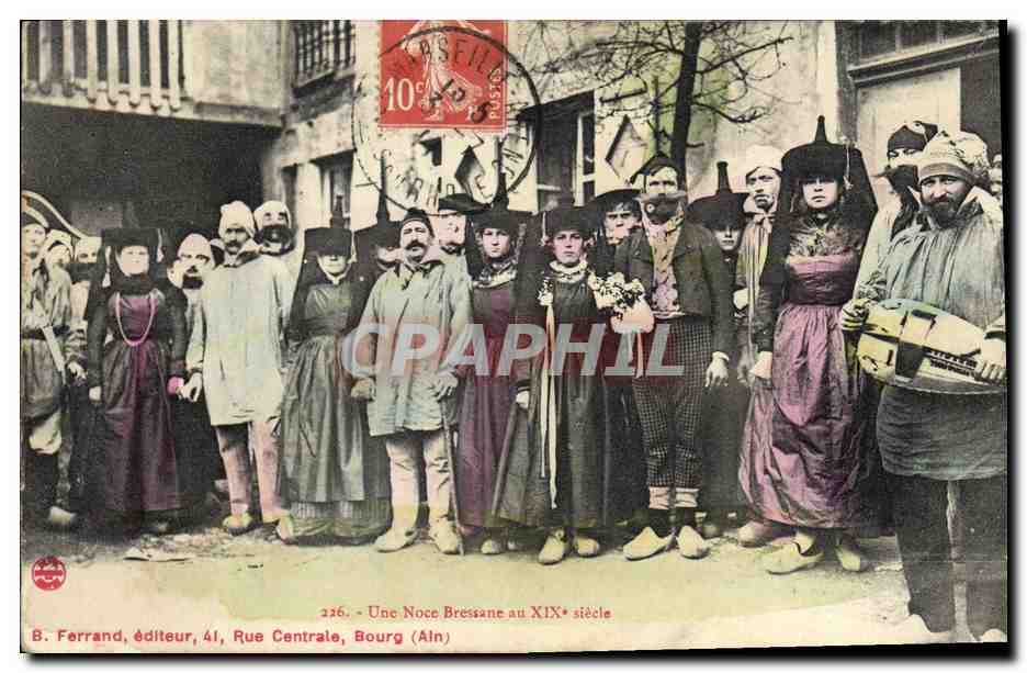 CPA Folklore Une noce Bressane Mariage 