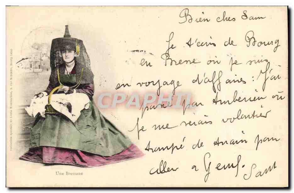 CPA Folklore Une Bressane 