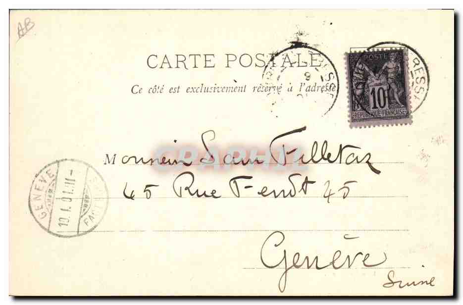 CPA Folklore Une Bressane  — Verso