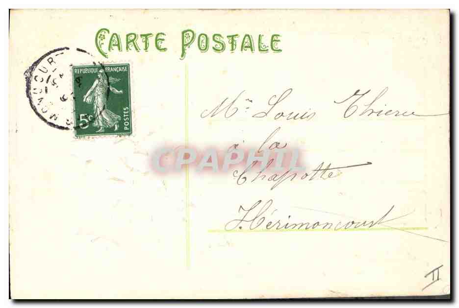 CPA Fantaisie Fleurs Poisson  — Verso