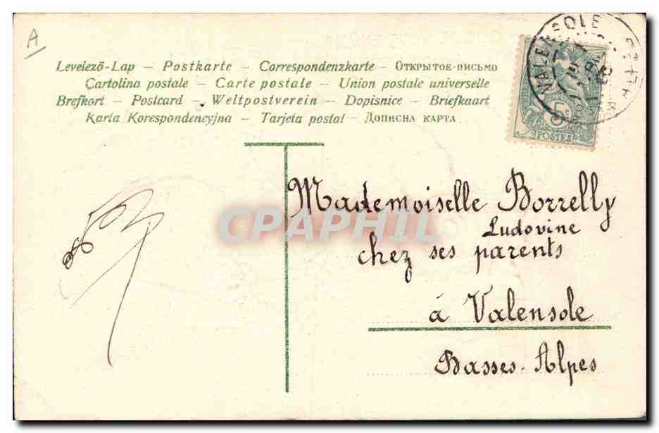 Poissons et fleurs — 1er Avril — éditeur non visible — Verso