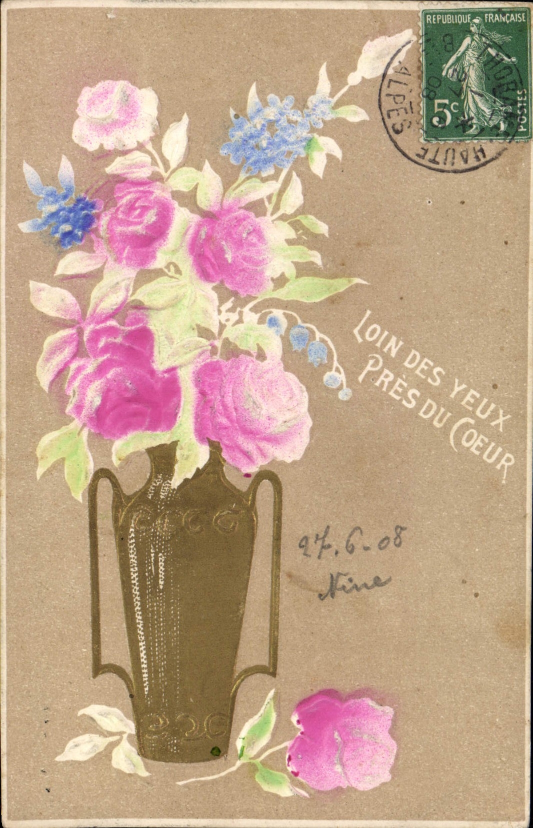 CPA Fantaisie Fleurs 