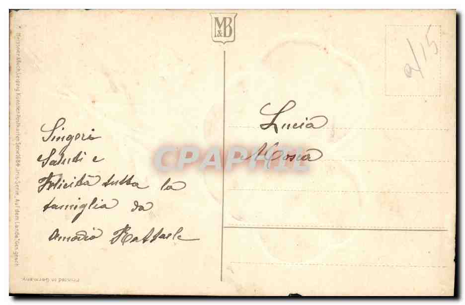 CPA Fantaisie Femme Maison  — Rückseite